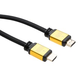 Зображення 2 Кабель мультимедійний Vinga HDMI to HDMI 1.5 m V2.0 metal - VCPDCHDMI2VMM1.5BK