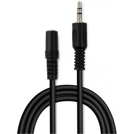 Зображення  Аудіо кабель Vinga Jack 3.5mm M/F 1.8 m - VCPDCJ35MF1.8BK