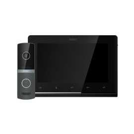Изображение  Домофонный комплект Arny AVD-7123 Black/Graphite сенсорные кнопки, Цвет (домофон + панель): черный + графит