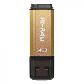 Зображення  Накопичувач USB Hi-Rali Stark Series Gold 64GB USB 2.0 - HI-64GBSTGD