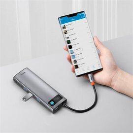 Зображення 6 USB хаб Baseus Metal Gleam Series 9in1 Gray - CAHUB-CU0G