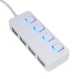 Изображение  USB Hub (хаб) Lapara LA-SLED4 White