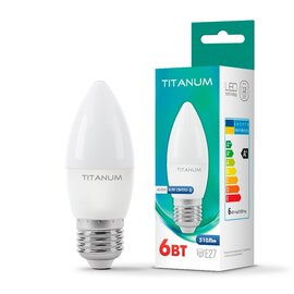 Зображення  LED лампочка Titanum C37 6W E27 4100K 220V (TLС3706274) на 50 Вт