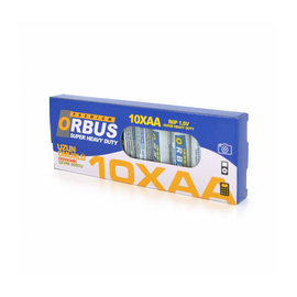 Зображення 2 Батарейка Orbus Zinc Carbon 1.5V AA/LR06, 10 шт.