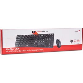 Зображення 2 Комплект мишка + клавіатура Genius C-126 SlimStar Ukr USB Black - 31330007407