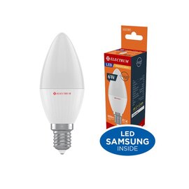 Зображення  Світлодіодна LED лампочка Electrum A-LC-1007 6W E14 3000K