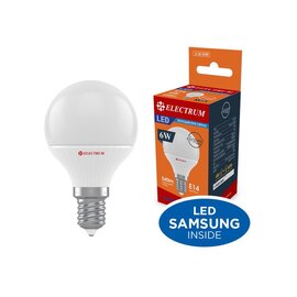Зображення  Світлодіодна LED лампочка Electrum A-LB-0749 6W E14 4000K