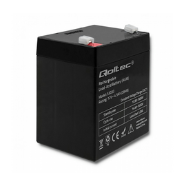 Изображение  Свинцово-кислотный аккумулятор Qoltec QLT1245B, 12V 4.5Ah