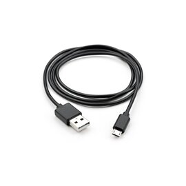 Изображение  Кабель Vinga USB 2.0 AM to Micro 5P PVC 1m black - VCPDCM1BK