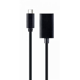 Зображення  Адаптер Cablexpert USB Type C - DisplayPort, 0.15 м, black - A-CM-DPF-02
