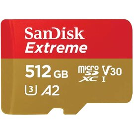 Изображение  Карта памяти SanDisk Extreme V30 microSD C10 UHS-I U3 512GB - SDSQXAV-512G-GN6MN
