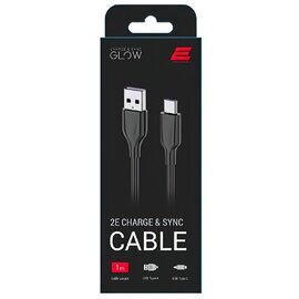Изображение 2 Кабель 2E USB 2.0 AM to Type-C 1.0m Glow black - 2E-CCAC-BL