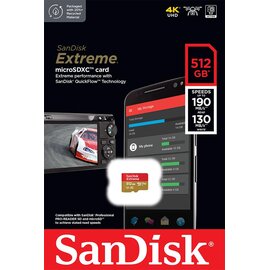 Изображение 2 Карта памяти SanDisk Extreme V30 microSD C10 UHS-I U3 512GB - SDSQXAV-512G-GN6MN