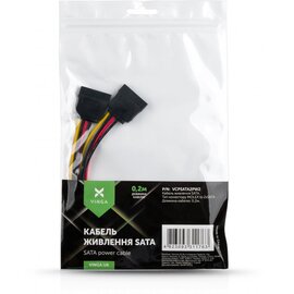 Изображение 3 Кабель питания SATA Vinga  power 0.2m 2 connectors - VCPSATA2PW2