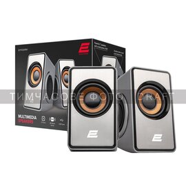 Зображення  Акустична система 2.0 2E PCS204, 2.0, USB, Silver &mdash; 2E-PCS204SV