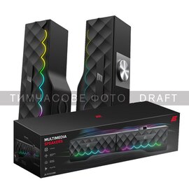 Зображення  Акустична система 2.0 2E PCS232 RGB, Soundbar, 2.0, USB, Black &mdash; 2E-PCS232BK