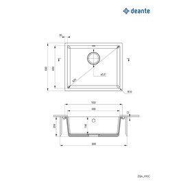 Зображення 2 Мийка для кухні Deante Corda, ZQA_N10C