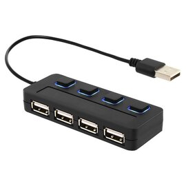 Изображение  USB Hub (хаб) Lapara LA-SLED4 black