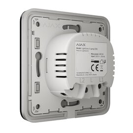 Изображение 3 Smart выключатель Ajax LightSwitch 2-gang Black, Цвет: черный