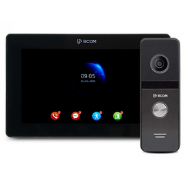Зображення  Домофонна система Bcom BD-770FHD Kit Black, Колір (домофон + панель): чорний + чорний