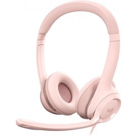 Изображение  Наушники Logitech H390 USB Rose &mdash; 981-001281 поворотный