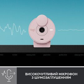 Изображение 4 Веб-камера Logitech Brio 300 Rose - 960-001448