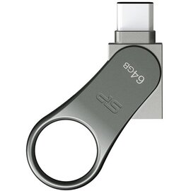 Зображення  USB флеш накопичувач Silicon Power Mobile C80, Silver 32GB USB 3.2 - SP064GBUC3C80V1S