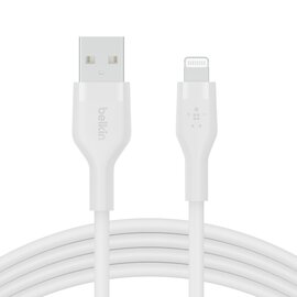 Изображение  Кабель Belkin USB-A - Lightning, 1m, white - CAA008BT1MWH