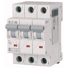 Зображення  Автоматичний вимикач Eaton HL-C32/3 (3Р) C 32А, Номінальний струм: 32А