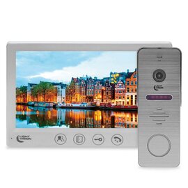 Зображення  Домофонний комплект LightVision Amsterdam FHD White + Rio FHD Grey сенсорні кнопки, Колір (домофон + панель): білий + сірий