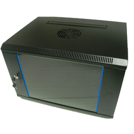 Изображение  Коммуникационный шкаф Hypernet 19``, WMNC66-9U-FLAT-AC-Black, Высота: 9U