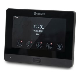 Изображение  Видеодомофон Bcom BD-760FHD/T Black сенсорные кнопки, Цвет корпуса: черный
