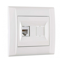 Изображение  Розетка Tplast Camilya 1хRJ45 cat.5e White