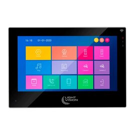 Изображение 2 Домофонна система LightVision Singapore 10" WiFi FHD Black + RIO FHD Silver, Цвет (домофон + панель): черный + серебряный