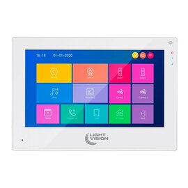 Изображение 2 Домофонна система LightVision Singapore 10" WiFi FHD White + RIO FHD Gold, Цвет (домофон + панель): белый + золотой