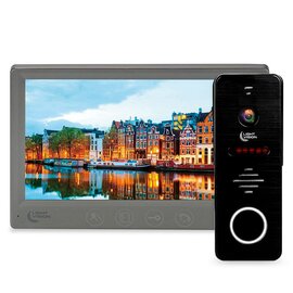 Зображення  Домофонна система LightVision Amsterdam FHD Grey + Rio FHD Black, Колір (домофон + панель): сірий + чорний