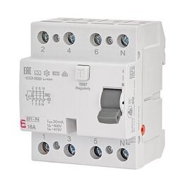 Зображення  Реле диференціальне ETI EFI6-P4 40/0,03 тип AC (6kA)
