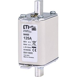 Зображення  Запобіжник ETI NH-00 Battery 125A 80V DC