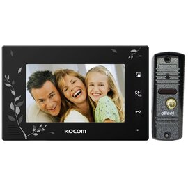 Зображення  Домофонний комплект Kocom KCV-A374LE Black + Oltec LC-305 сенсорні кнопки