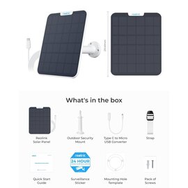 Изображение 2 Солнечная батарея Reolink Solar Panel 2 White на 6 Вт