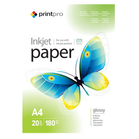 Изображение  Бумага PrintPro 180г/м2 A4 20л &mdash; PGE180020A4