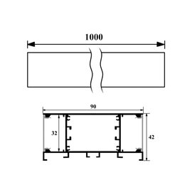 Зображення 5 Світлодіодний LED світильник Ledua N39-1000 40W 1920lm 4500K 220V White