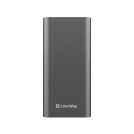 Изображение  Универсальная мобильная батарея ColorWay 20000mAh Gray &mdash; CW-PB200LPH3GR-PDD