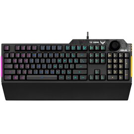 Изображение  Клавиатура Asus TUF Gaming K1 USB Black UKR &mdash; 90MP01X0-BKMA00