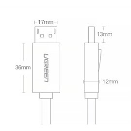 Изображение 4 Ugreen DP102 DisplayPort - DisplayPort, 2 м, Black - 10211