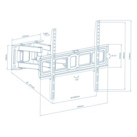 Изображение 2 TV крепление поворотно-наклонный Walfix R-514B