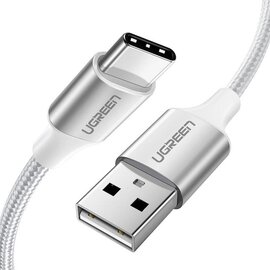 Зображення 2 Кабель Ugreen US288 USB - USB-C, 3м, Silver-White - 60409