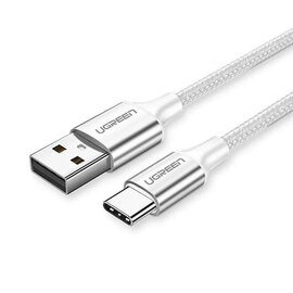 Зображення  Кабель Ugreen US288 USB - USB-C, 3м, Silver-White - 60409