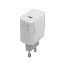 Зображення  Зарядний пристрій ColorWay Power Delivery Port PPS USB Type-C (30W) White &mdash; CW-CHS038PD-WT