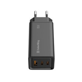 Зображення 2 Зарядний пристрій ColorWay GaN3 Pro Power Delivery (2USB Type-C PDx3A;1USBx3A) Black &mdash; CW-CHS039PD-BK
